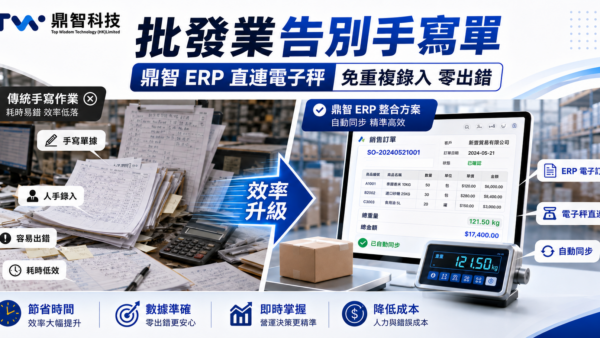 批發業告別「手寫單」！鼎智 ERP 專為香港批發而設｜訂單直連電子秤